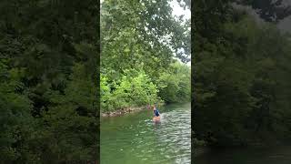 Judah on the rope swing on the Black River float trip Lesterville MO [upl. by Nellahs791]