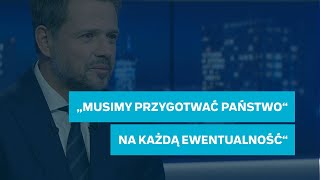 Początek kampanii Trzaskowskiego Jest ustawa o ochronie ludności i obronie cywilnej [upl. by Mailli]