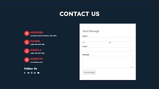 How to Create an Awesome Contact Us Page in Elementor FREE  Contact Form Design Tutorial 2024 [upl. by Airdnoed]