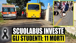 ULTIMORA Scuolabus travolge un gruppo di pedoni almeno 11 morti Anche 5 studenti [upl. by Concha]