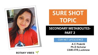 PART30 ✅SURE SHOT TOPIC OF CSIR NET LIFESCIENCE SECONDARY METABOLITES PHENOLICS DBT JRF [upl. by Hpesoj487]