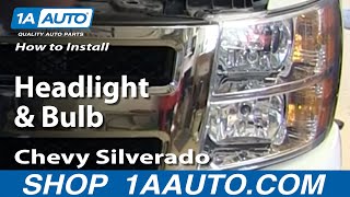 How To Replace Headlights amp Bulbs 0713 Chevy Silverado [upl. by Atikan]