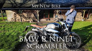 My BMW NineT Scrambler arrives Great colour great spec great fun  First look chat [upl. by Muhcon]