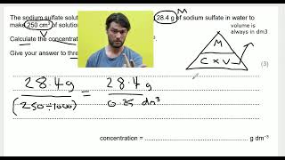 Chemistry GCSE Concentration Calculations [upl. by Wildon]