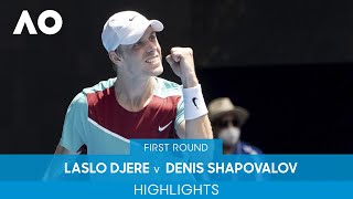 Laslo Djere v Denis Shapovalov Highlights 1R  Australian Open 2022 [upl. by Airbas22]