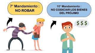 Séptimo y Décimo mandamiento  No robar  No codiciar los bienes del prójimo [upl. by Stetson]