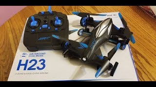 RC Flying Car At The Skate Park JJRC H23 Unboxing and review RC quadcopter and car [upl. by Polik]