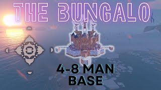 Rust 48 man Base  3 walls to open core  The Bungalo  full build [upl. by Aleac]