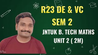 R23 UNIT  2 JNTU K DE amp VC SHORT ANSWER QUEESTIONS [upl. by Alilad]