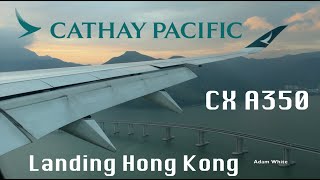 Cathay Pacific A350 Sunrise Hong Kong Approach and Landing [upl. by Inilahs]