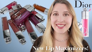 NEW DIOR LIP MAXIMIZERS  All 4 Finishes  Detailed Review  Arm amp Lip Swatches [upl. by Hughie555]