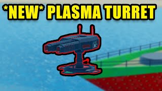 THE NEW PLASMA MEDIUM TURRET IS SO COOL  Roblox SharkBite 2 [upl. by Nossaj]