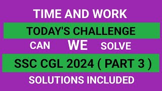 CGL 2024 TIME AND WORK  PIPES AND CISTERNS QUESTIONS TAMIL [upl. by Yddur487]