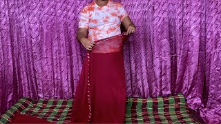 Red Colour Gorged Saree Wearing Step  Saree Wearing Style  By Saree Expression [upl. by Hedy882]