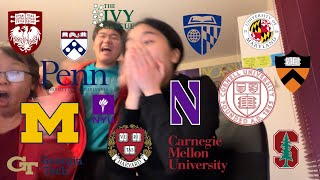 College Decision Reactions 2024 all 8 ivies t10s no safeties 19 schools [upl. by Ycnalc259]