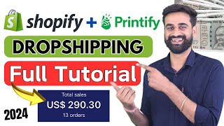 Shopify  Printify Dropshipping Tutorial  Earn Money From Dropshipping  Dropshipping For Beginners [upl. by Scornik]