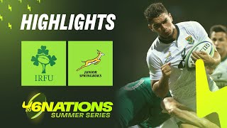 HIGHLIGHTS  Ireland v South Africa  U20 Six Nation Summer Series [upl. by Adnale731]