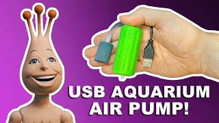 USB Air Pump Unboxing amp Review  Sea Monkey Tank [upl. by Goldberg]