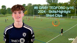 Gray Tedford u16  Whitecaps Academy  London  Fun Soccer Highlight Clips  MidSeason 2024 [upl. by Hamo876]