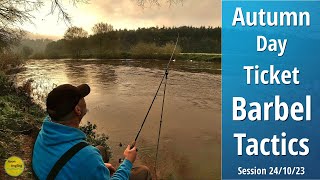 Day Ticket River Wye Barbel Fishing  Autumn Approach amp Tactics  241023 Video 445 [upl. by Tnerb]