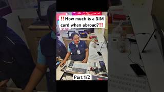 How much does a SIM card cost when travelling abroad Part 1 simcard unlimiteddata traveltips [upl. by Anitsirhk]