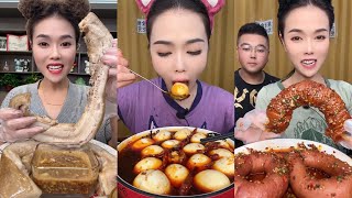 ASMR SOSLU ÇİN YEMEKLERİ YEME EATING SPICY CHINESE FOOD 吃辛辣的中国菜 SATISFYING MUKBANG 먹방 🌶 [upl. by Oiciruam]