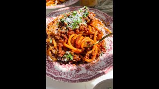 Sunday Dinner I Ragu alla Bolognese dinnerrecipe [upl. by Novyat]