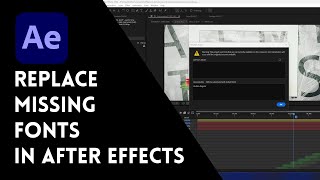 Replace all Missing or existing Fonts in After Effects in less than a minute [upl. by Sinnej]