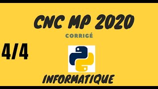 CNC MP  Informatique 2020  Problème Carré magique [upl. by Adnael829]