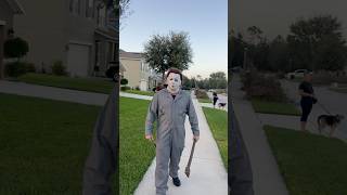 Michael Myers tries to attack son on Halloween shorts [upl. by Atinev]