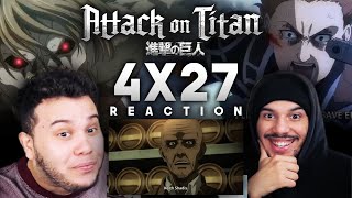 Attack on Titan Season 4 Episode 27 REACTION  Retrospective [upl. by Yoral220]