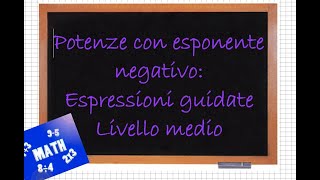 Potenze con esponente negativo Espressioni difficoltà media [upl. by Elleinnod]