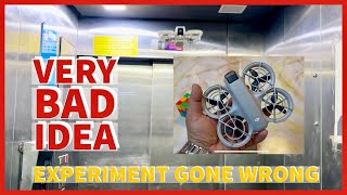 DJI NEO DRONE GOT STUCK IN LIFT  Bad Idea [upl. by Celie709]