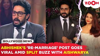 Abhishek Bachchans post about REMARRIAGE goes VIRAL amid divorce rumours with Aishwarya Rai [upl. by Elletnohs]