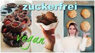 Vegane SnacksDesserts OHNE ZUCKER  vegan für Anfänger  yummyveganuary [upl. by Xila]