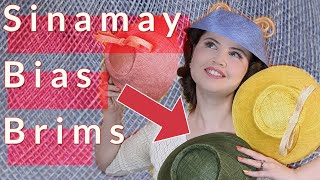 DIY Sinamay Bias Brims  Millinery Hat Making Technique [upl. by Frederique120]