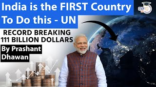 India is the FIRST Country To Reach 111 Billion Dollars Says UN  Record Breaking Remittance [upl. by Woolley378]