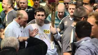 Emotional scenes as Ben Parkinson carries Olympic torch [upl. by Ut]