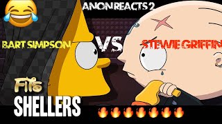 Stewie Griffin vs Bart Simpson  Shellers  FITS REACTION [upl. by Akelahs591]