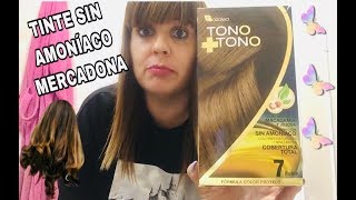 TINTE TONO 7 RUBIO SIN AMONÍACO CÓMO QUEDA EN EL CABELLO💁‍♀️ [upl. by Lothario]