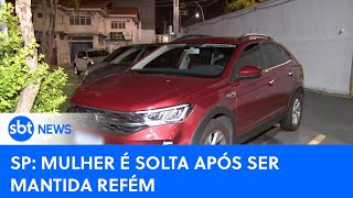 Polícia liberta mulher mantida refém por criminosos dentro do próprio carro  SBTNewsnaTV050923 [upl. by Garlinda493]