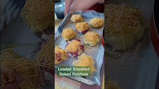 LOADED SMASHED BAKRD POTATOES shorts [upl. by Vicki435]