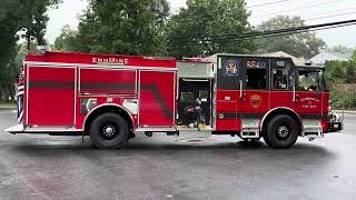 Commack FD Engine 21112 Responding to an alarm [upl. by Pelage662]