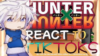 ୧ HUNTER X HUNTER REACTS TO TIKTOKS   SPEED UP   HxH  GCRV 『 killugon 』 ˊˊ ⊹  ˙ ╯ [upl. by Hasseman]