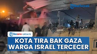 Bangunan Israel Bak Gaza usai Dibom Hizbullah Kota Tira Porakporanda amp Warga Sekarat Berserakan [upl. by Tareyn]