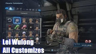 Tekken 7  Lei Wulong Full Character Customization Showcase Season Pass 2 [upl. by Amoeji]