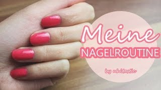 Meine Nagelroutine  Pflege Feilen amp Nagellack  Drogerie Produkte gegen brüchige Nägel [upl. by Erodeht]