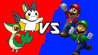 YTM MUGEN  Emolga and Snivy vs SSBM Mario and SSBM Luigi [upl. by Ericksen]