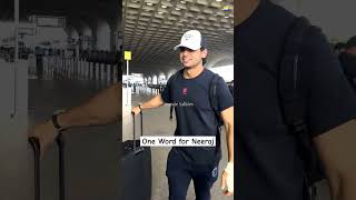 Olympian NeerajChopra happily obliges fans for a photo op at the airport [upl. by Terrej]