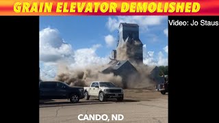 Grain Elevator Demolished In Cando ND [upl. by Demmahom]